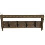 Wall mounted coat hanger Home ESPRIT Brown Black Wood Metal 67 x 17 x 27 cm