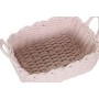 Set de basket Home ESPRIT Beige Gris Rose Corde (3 Pièces) (3 Unités)