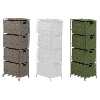 Caisson à Tiroirs Home ESPRIT Vert Gris Crème 24 x 18 x 68 cm (3 Unités)