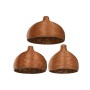 Écran de lampe Home ESPRIT Brun foncé 70 x 70 x 50 cm (3 Pièces)