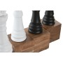 Figurine Décorative Home ESPRIT Blanc Marron Noir Vintage 7 x 7 x 23 cm (4 Unités)