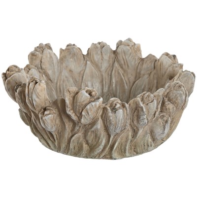 Centre de Table Home ESPRIT Gris Shabby Chic Finition vieillie 23 x 23 x 10 cm