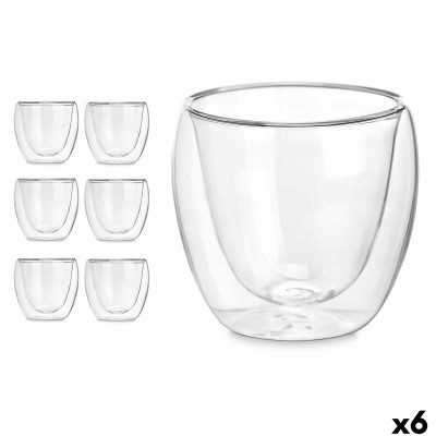 Glass for water Vivalto OCT-DG2319 Transparent Borosilicate Glass 100 ml (6 Units)