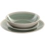 Tableware Home ESPRIT White Green Stoneware 18 Pieces