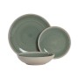 Tableware Home ESPRIT White Green Stoneware 18 Pieces