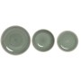 Tableware Home ESPRIT White Green Stoneware 18 Pieces
