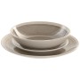 Tableware Home ESPRIT Beige Grey Stoneware 18 Pieces