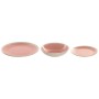 Tableware Home ESPRIT White Pink Stoneware 18 Pieces