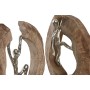 Decorative Figure Home ESPRIT Brown Silver Natural 19 x 9 x 28 cm (2 Units)