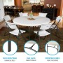 Side table Lifetime Cream 152 x 74 x 152 cm Steel Plastic
