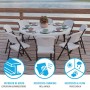 Side table Lifetime Cream 152 x 74 x 152 cm Steel Plastic