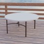 Side table Lifetime Cream 152 x 74 x 152 cm Steel Plastic