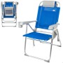 Chaise Pliante avec Repose-Tête Aktive 47 x 99 x 63 cm Bleu (2 Unités)