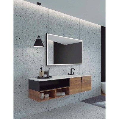 Bathroom mirror with LED light Ledimex SUIZ010-90NG 90 x 80 cm