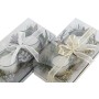 Candles DKD Home Decor Golden Silver Christmas 10 x 10 x 7 cm (2 Units)