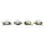 Candles DKD Home Decor Golden Silver Christmas 10 x 10 x 7 cm (2 Units)