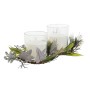 Candles DKD Home Decor Golden Silver Christmas 10 x 10 x 7 cm (2 Units)