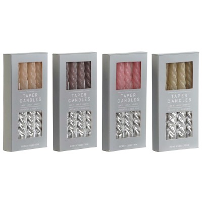 Candles DKD Home Decor Bicoloured 2 x 2 x 18,5 cm (4 Pieces) (4 Units)