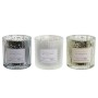 Bougie DKD Home Decor Blanc Doré Argenté 8,8 x 8,8 x 9 cm (3 Unités)