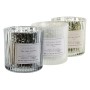 Bougie DKD Home Decor Blanc Doré Argenté 8,8 x 8,8 x 9 cm (3 Unités)