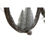 Couronne de Noël DKD Home Decor Naturel osier Ananas Enneigé 46 x 7 x 46 cm (2 Unités)