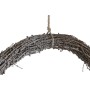 Couronne de Noël DKD Home Decor Naturel osier Ananas Enneigé 46 x 7 x 46 cm (2 Unités)