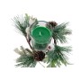 Bougie DKD Home Decor Rouge Vert 5,5 x 5,5 x 6,5 cm (2 Unités)