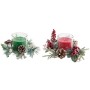 Bougie DKD Home Decor Rouge Vert 20 x 20 x 9 cm 8 x 8 x 9 cm (2 Unités)