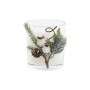Bougie DKD Home Decor Blanc Noël 10,5 x 8,5 x 8,5 cm