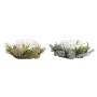 Bougie DKD Home Decor Doré Argenté Noël 21,5 x 21,5 x 8,5 cm (2 Unités)