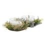 Bougie DKD Home Decor Doré Argenté Noël 21,5 x 21,5 x 8,5 cm (2 Unités)