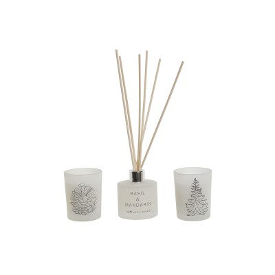 Candles DKD Home Decor White Christmas 5 x 5 x 6 cm