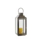 Bougeoir DKD Home Decor Doré Argenté Aluminium Verre 14 x 14 x 35 cm (2 Unités)