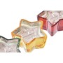 Candle DKD Home Decor Yellow Red Green Star Christmas 10 x 10 x 5,5 cm (3 Units)