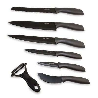 Ensemble de Couteaux Cecotec Titanium Noir 7 Pièces