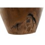 Vase Home ESPRIT Natural Dark brown Teak 34 x 34 x 40 cm