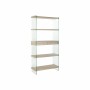 Shelves DKD Home Decor 90 x 35 x 180 cm Crystal Natural Wood Transparent MDF Wood