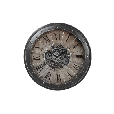 Horloge Murale DKD Home Decor Engrenage Noir Cuivre Fer 80 x 8 x 80 cm