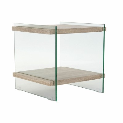 Table de Nuit DKD Home Decor Verre Bois MDF (50 x 50 x 49 cm)