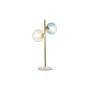 Lampe de bureau DKD Home Decor Multicouleur Doré Verre Mélamine 40 W 220 V 32 x 32 x 58 cm