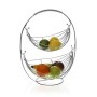 Coupe à fruits Versa Noir 2 Etagères (27 x 45,5 x 36 cm)