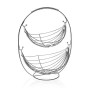 Fruit Bowl Versa Black 2 Shelves (27 x 45,5 x 36 cm)