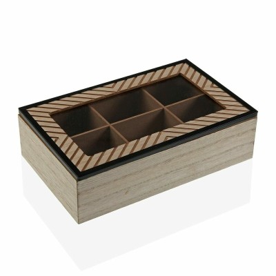 Boîte Décorative Versa Cohen Bois Métal Bois MDF Minimaliste