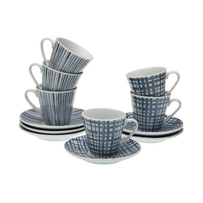 Service à café Versa Bleu Porcelaine