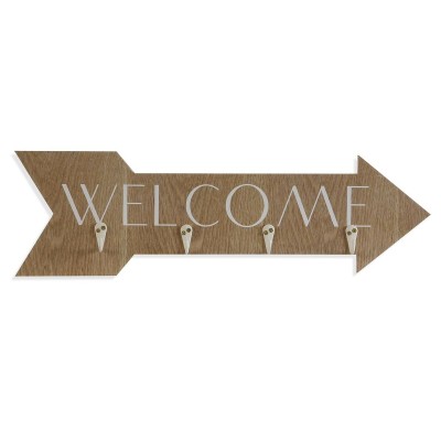 Portemanteau Versa Welcome Bois MDF 4 x 14,5 x 48 cm