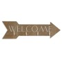 Portemanteau Versa Welcome Bois MDF 4 x 14,5 x 48 cm