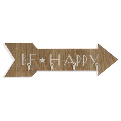 Portemanteau Versa Be Happy Bois MDF 4 x 14,5 x 48 cm