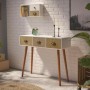 Hall Table with 3 Drawers Versa 30 x 80,5 x 90 cm 0,3 x 0,805 x 0,9 cm White