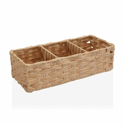 Panier Multi-usages Versa 15,2 x 10,2 x 35,6 cm 3 Compartiments Marron Clair
