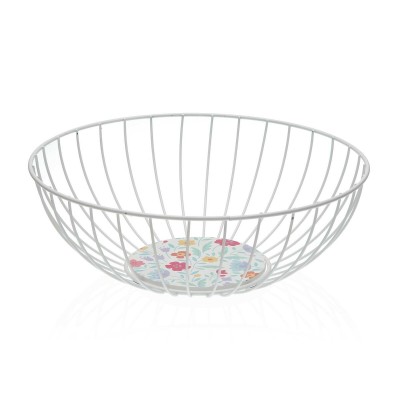 Coupe à fruits Versa Flandes Métal Acier Bois MDF 28 x 10 x 28 cm